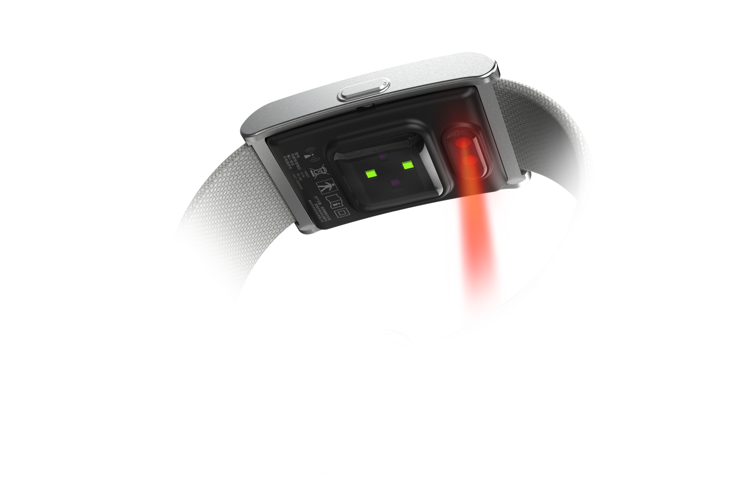 Dual light apertures directed toward the wrist