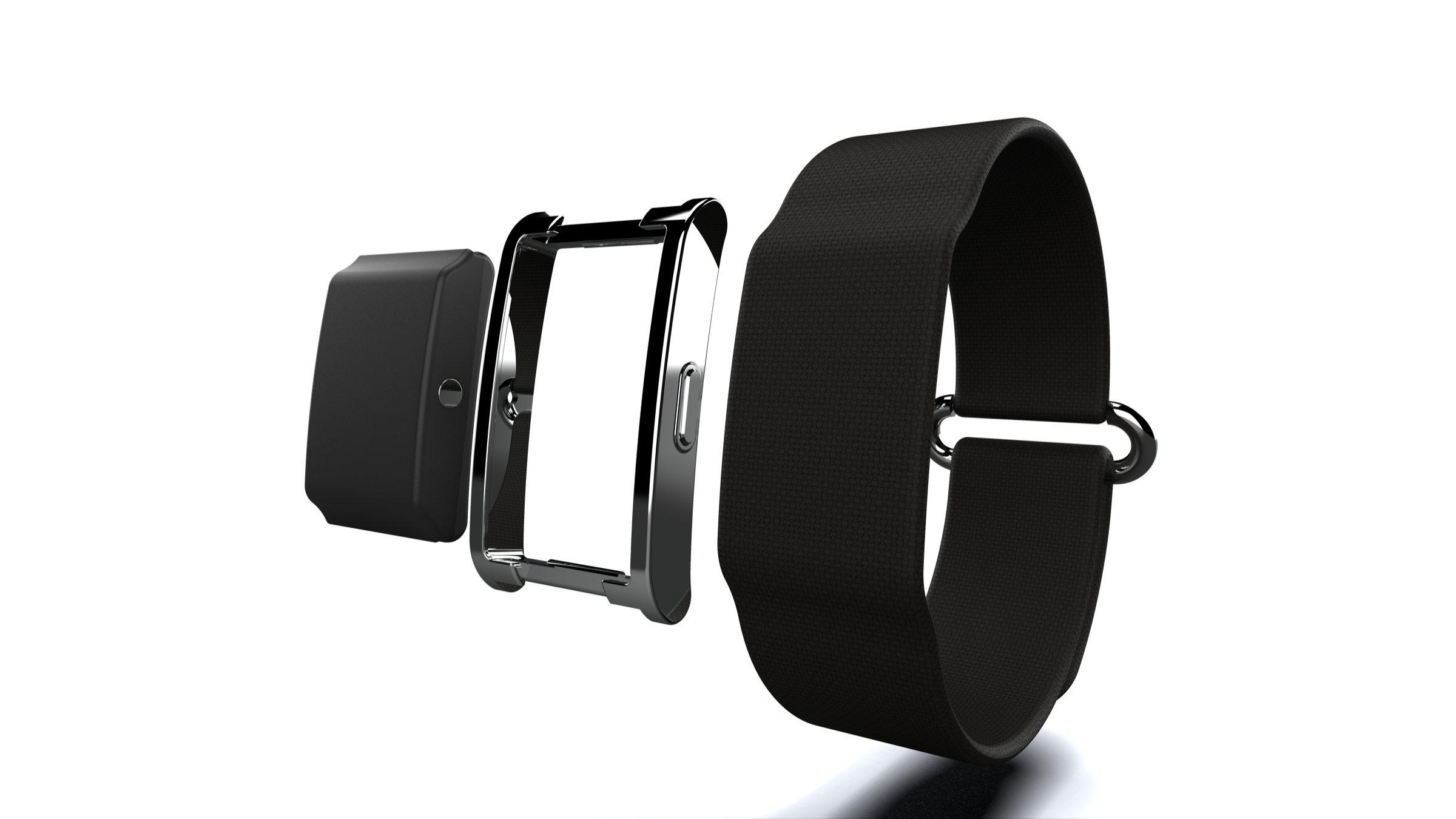 Exploded view of the removable NINNOX core and band