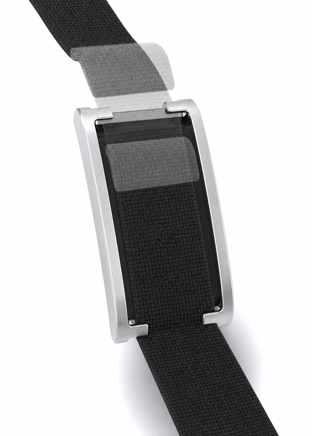 Textile band threaded through the removable frame